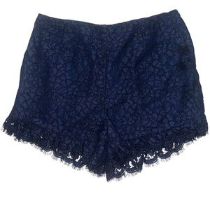 Rachel Zoe Midnight Blue Lace Shorts